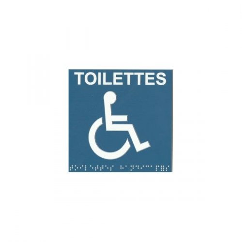 Plaque porte sanitaire - Braille
