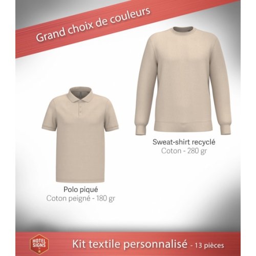 Kit textile bar personnalisé - 13 pièces premium