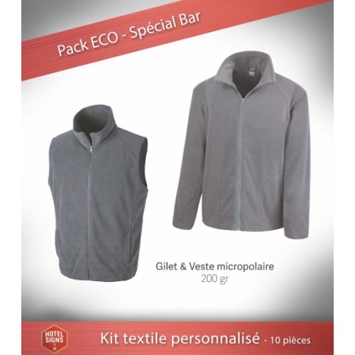 Kit textile bar personnalisé - 10 pièces éco